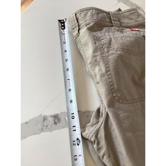 The North Face Womens Ripstop Khaki Pants Sz 10 Capri Roll Tab Hem Hiking - Picture 6 of 6